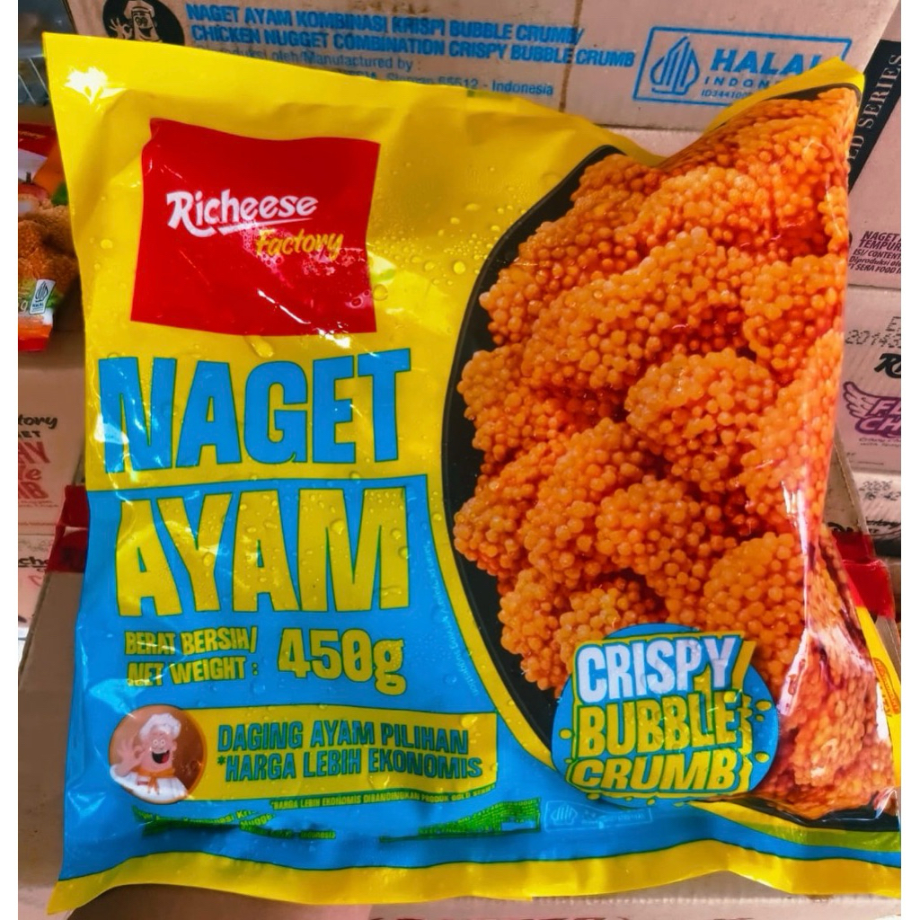 Jual Richeese Factory Nugget Ayam Crispy 450g- Crispy Bubble Crumb ...