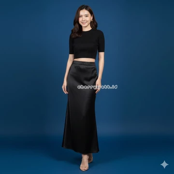 Rok Satin Duyung Marmaid Satin Silk Skirt