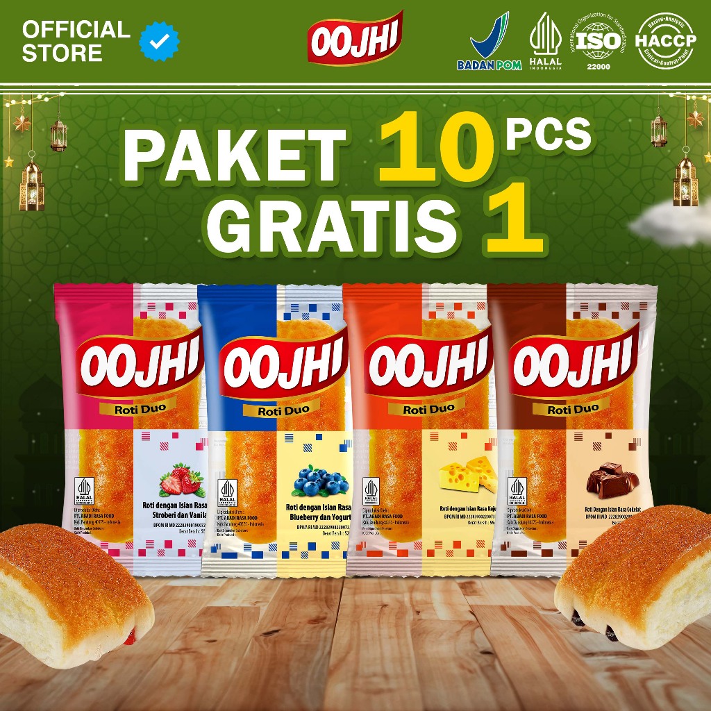 Jual OOJHI ROTI - Roti Duo Isi Selai Bisa Mix - Isi 10 Pcs | Shopee ...