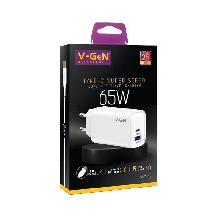 Jual V-GeN VTC2-42 Charger 65W PD 3.0 QC 3.0 PPS VOOC SuperVOOC Dual ...