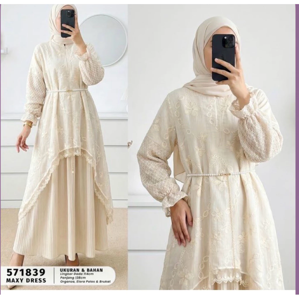 GAMIS DRESS BRUKAT BY EXTU WANITA TERBARU GAMIS BINI ORANG