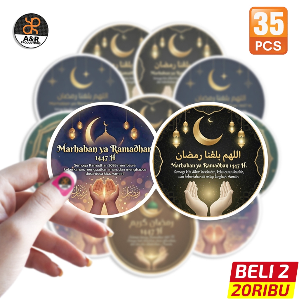 Jual Stiker Lebaran Ramadan 1447 H Marhaban Ya Ramadhan Bulat 4cm ...