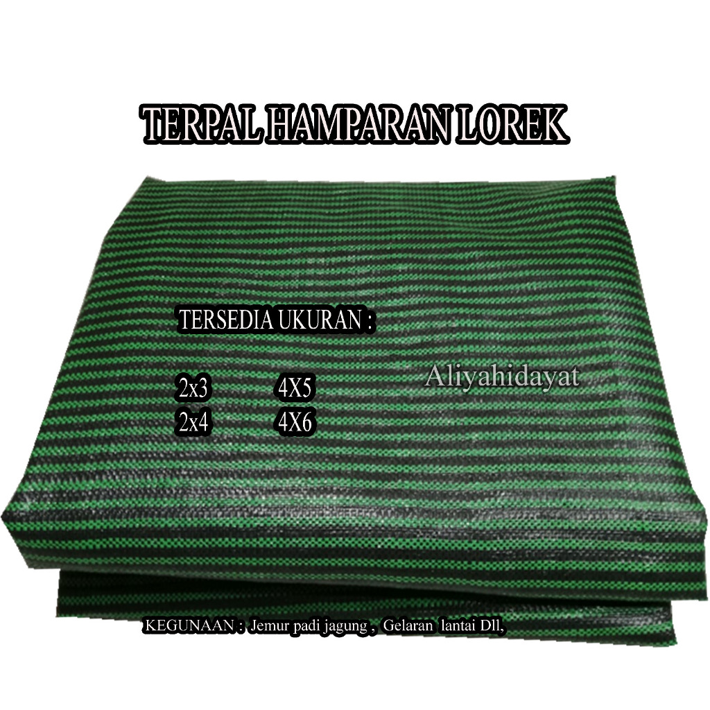 Jual Terpal hamparan 4x6 4x5 hijau lorek bisa di gunakan untuk jemur ...