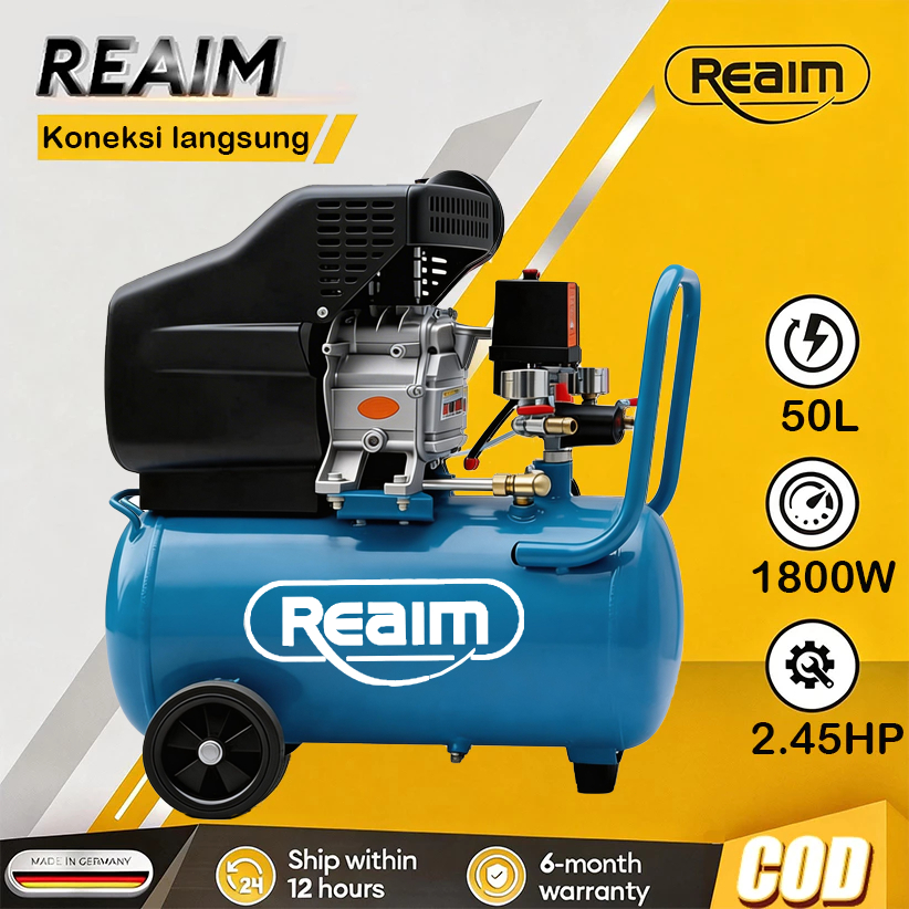 Jual Reaim Kompresor Angin Listrik 50L 2.04HP Kompresor Listrik Mesin ...