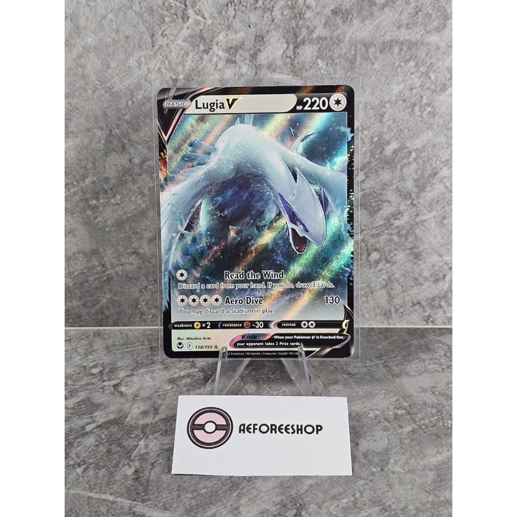 pokemon tcg silver tempest 138 195 lugia v card Amazon.com: Lugia V 138/195- Silver Tempest - Pokemon Ultra Rare Card