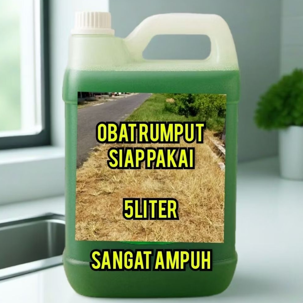 Jual obat rumput kemasan 5liter siap pakai.praktis tanpa perlu campuran ...