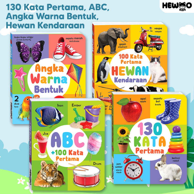 Jual 130 Kata Pertama - ABC + 100 Kata Pertama - Warna Angka Bentuk ...