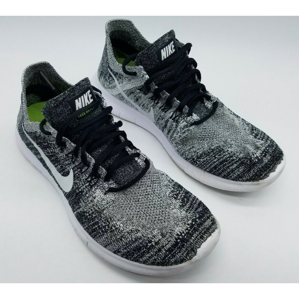 Jual Nike Free RN Flyknit 2017 Original BNIB Black White Running Shoes ...