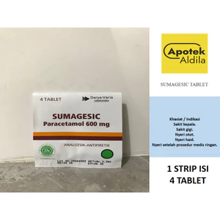SUMAGESIC TABLET PERSTRIP ISI 4 TABLET UNTUK PEREDA NYERI DAN PENURUN DEMAM