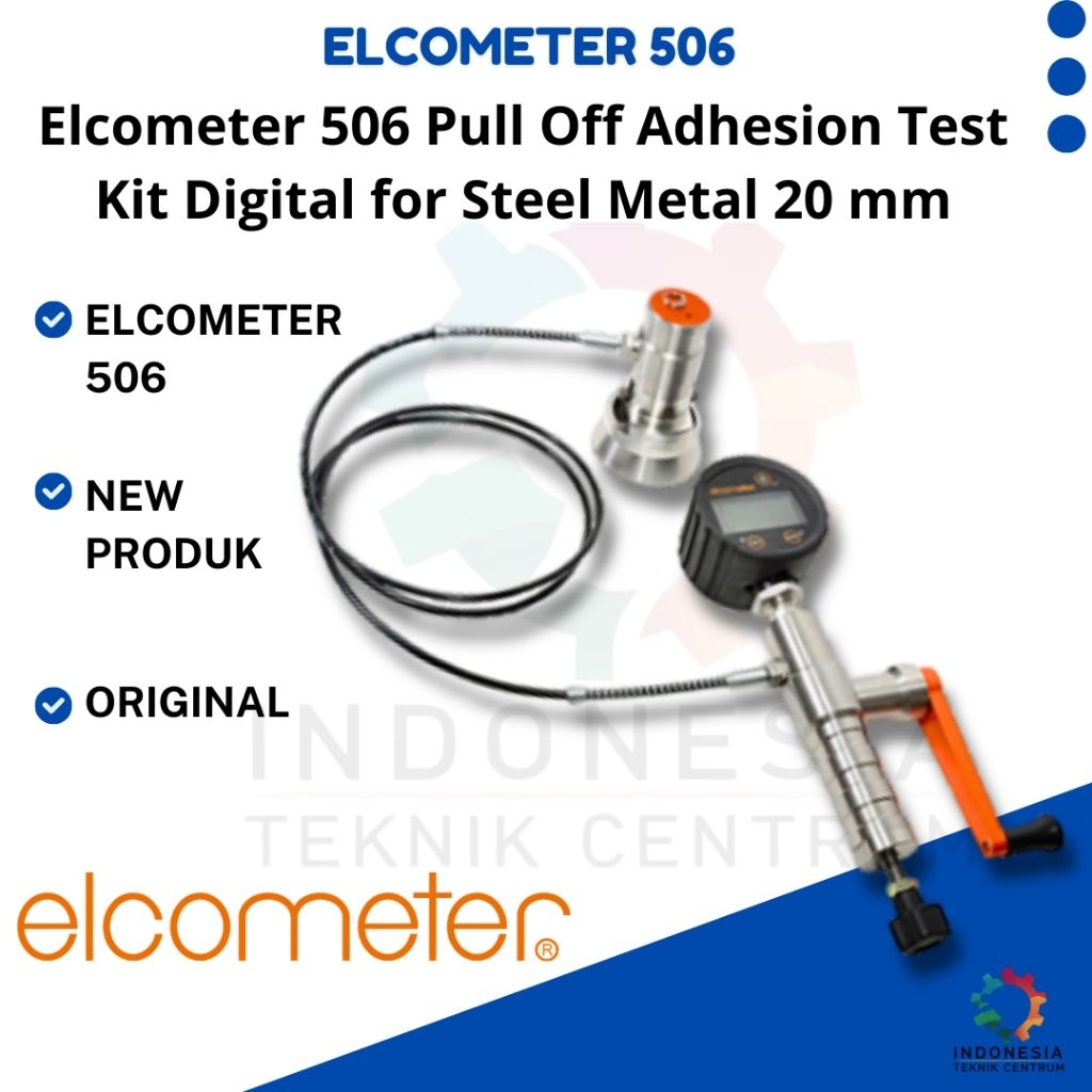 Jual Elcometer 506 Pull Off Adhesion Test Kit Digital for Steel Metal ...