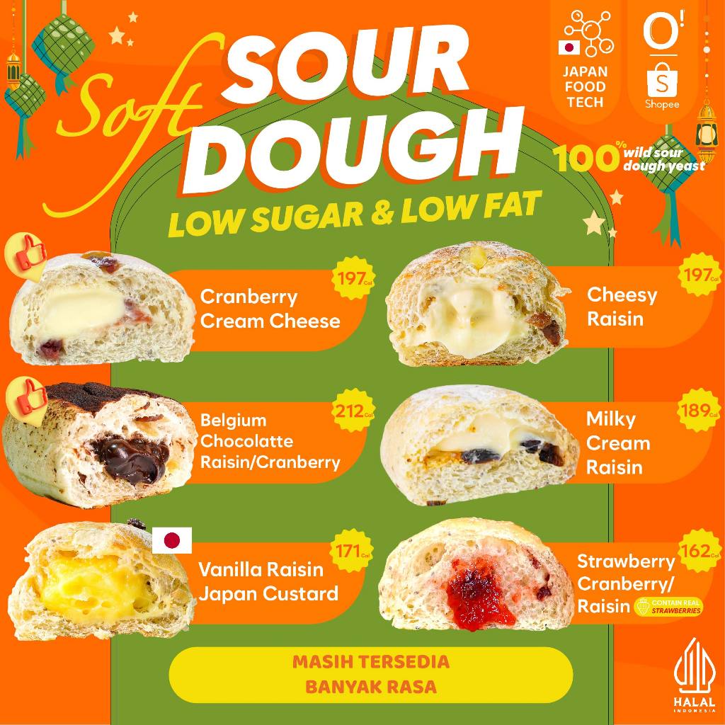 Jual [PROMO GEDE GEDEAN AWAL PUASA] HALAL SOFT SOURDOUGH / ROTI LEMBUT ...