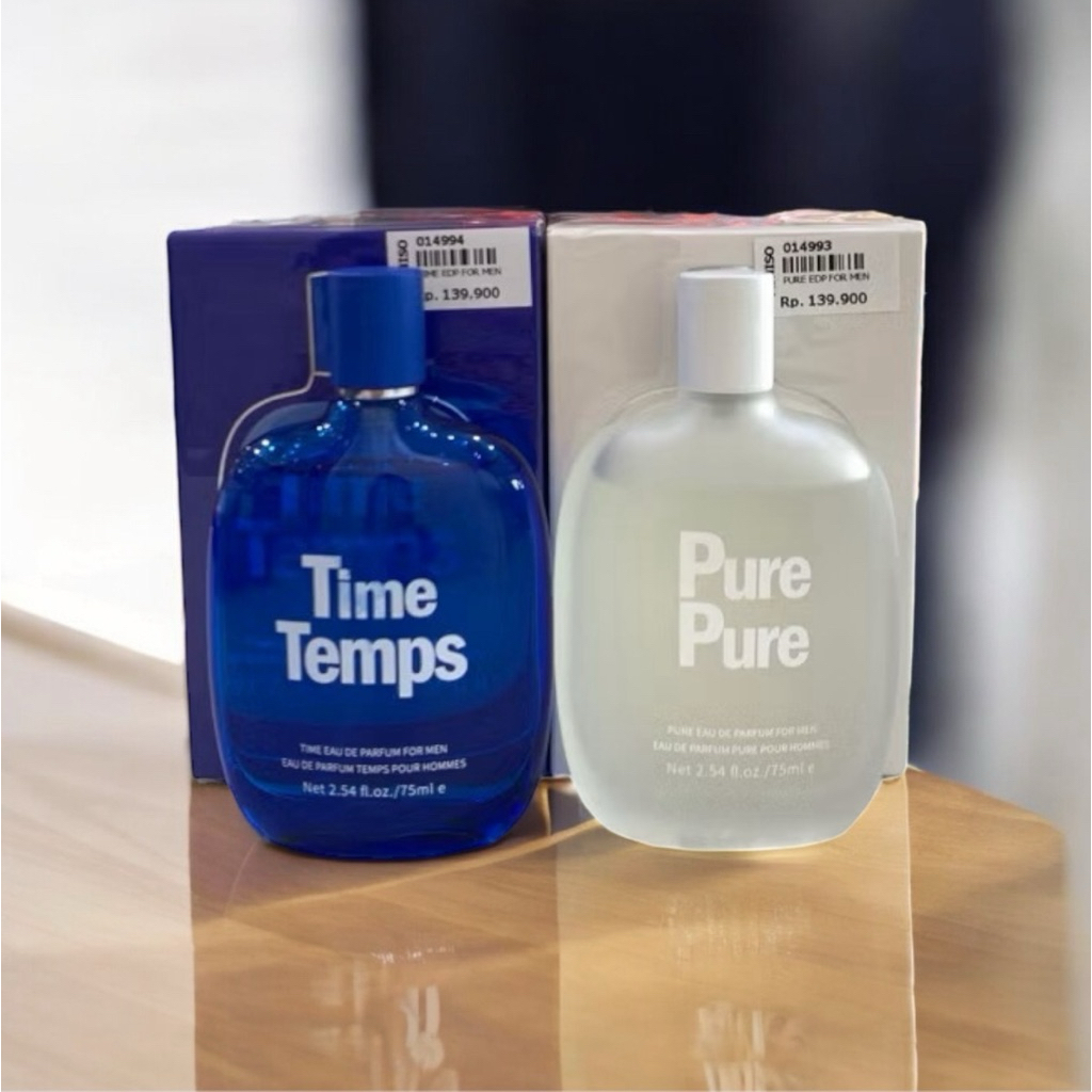 Jual Miniso Parfum Pria Time Temps & Pure EDP 75ml | Shopee Indonesia