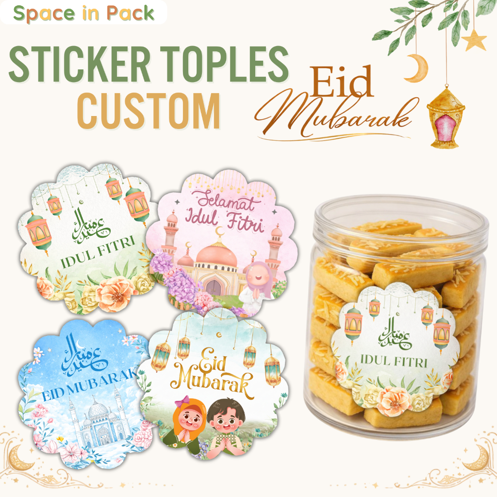 Jual Spaceinpack - Sticker Toples Idul Fitri/Ramadhan - Sticker Bulat ...