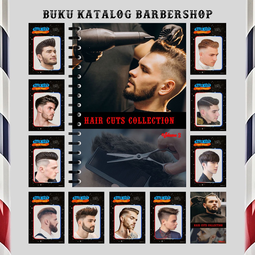 Jual Buku Katalog Model Potong Rambut Pria Terlengkap Barbershop ...