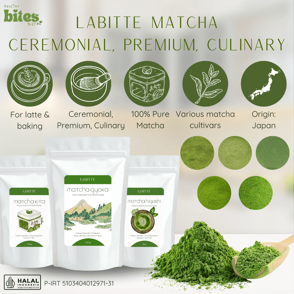 Jual Labitte Pure Matcha Series 100gr Ceremonial Premium Culinary Grade ...