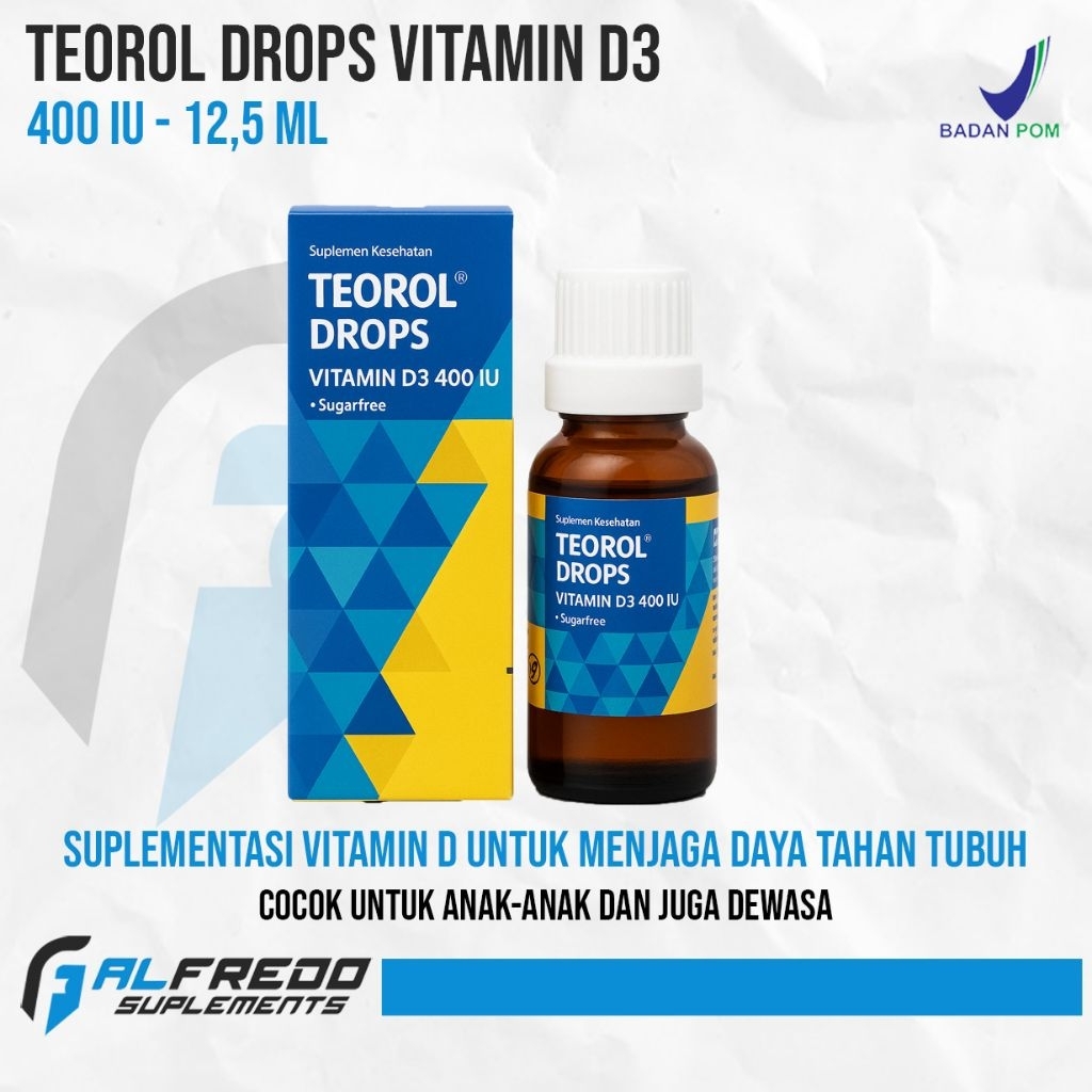 Jual ( Terbaik ) Teorol D3 Drops - Suplemen Vitamin D3 Drops 12,5 ml ...