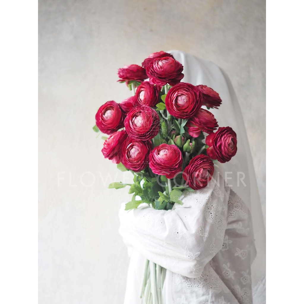 Jual Bunga Artificial Premium Ranunculus 1 Tangkai With Buds (B25161 ...