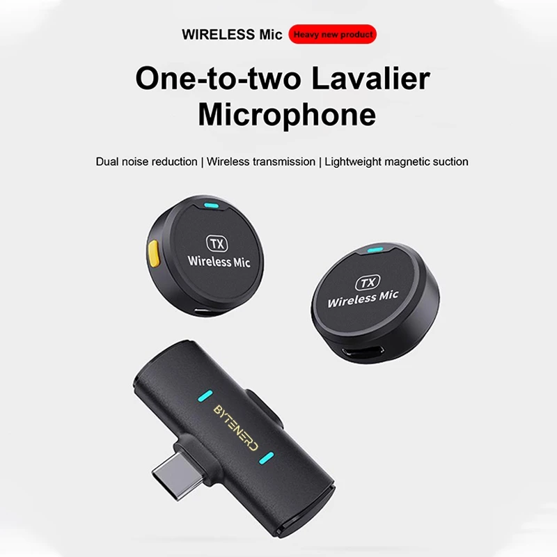 Bytenerd Wireless Microphone Clip On Produk Asli