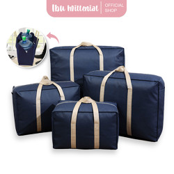 IBUMILLENIAL Tas Penyimpanan Jumbo Tas Travel Jinjing Kapasitas Besar Tahan Air Dapat Dilipat TT020