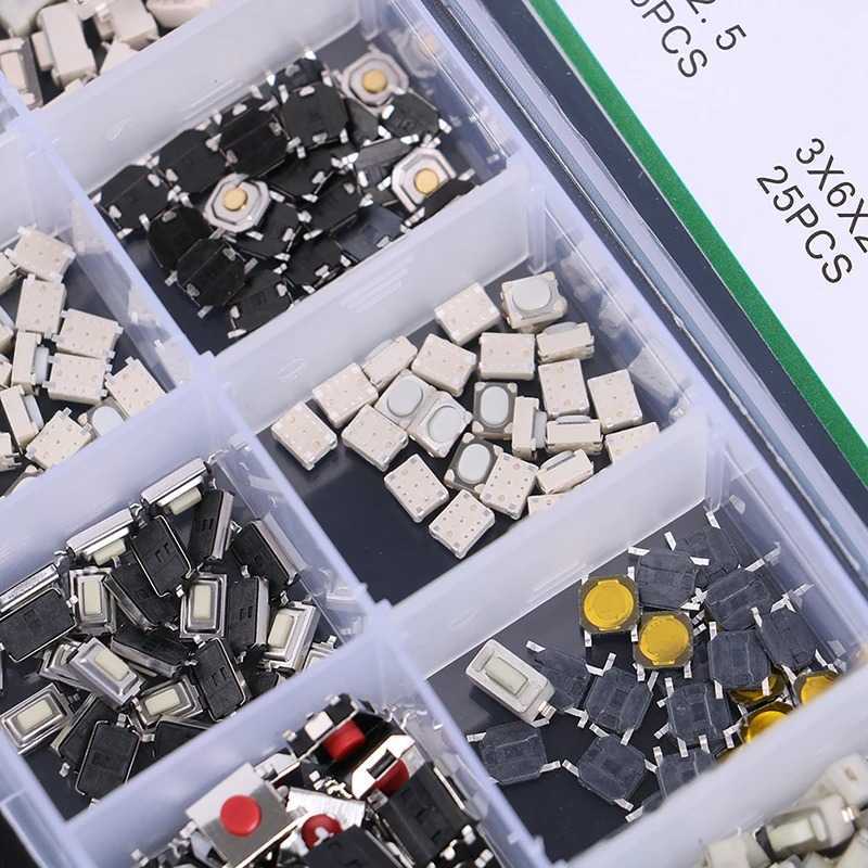 Jual Tactile Switch 250pcs Saklar Tombol PCB Elektronik DIY Push Button ...