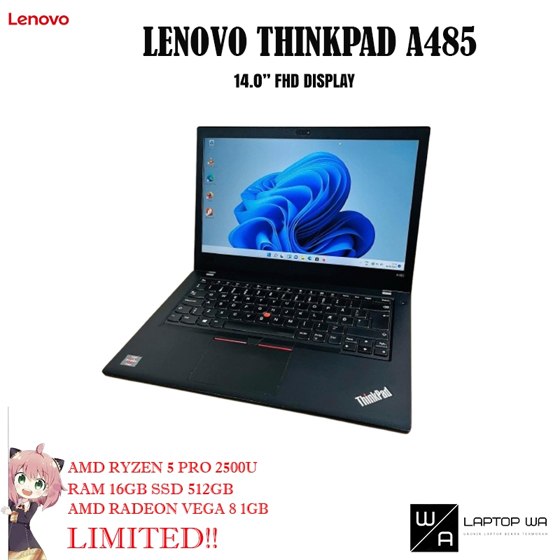Jual LENOVO Thinkpad A485 AMD RYZEN 5 PRO 3500U RAM 16GB SSD 512GB VGA ...