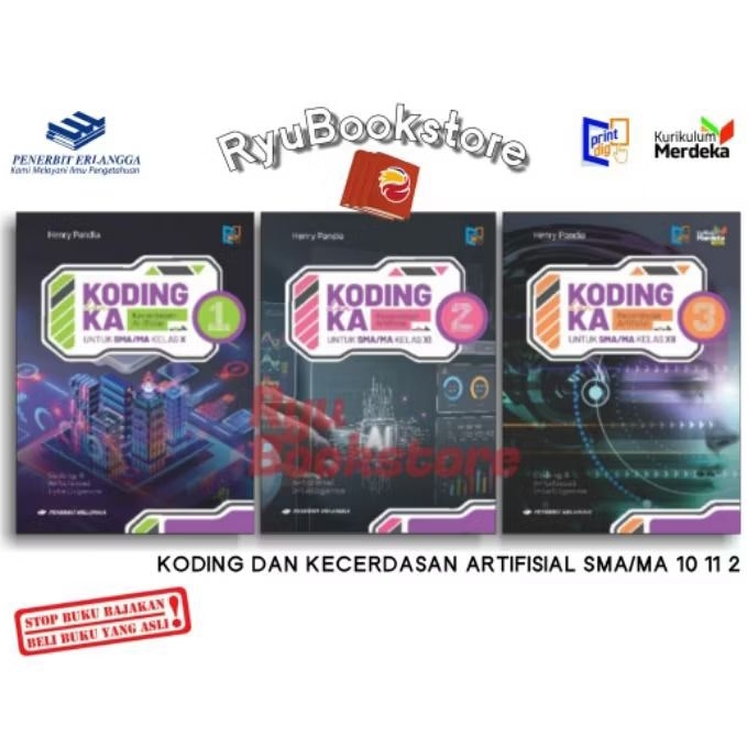 Jual Buku Koding & Kecerdasan Artifisial SMA/MA 10 11 12 | Erlangga ...