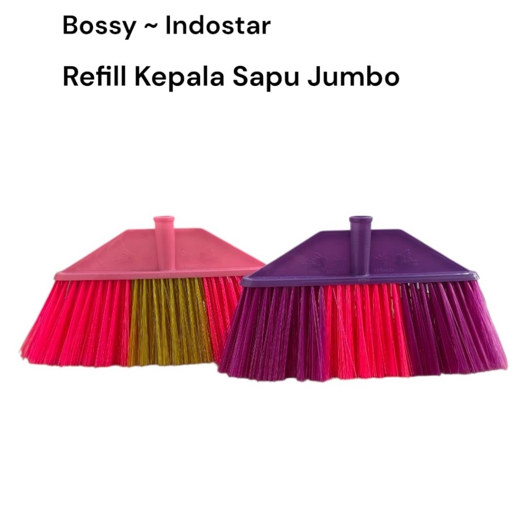 Jual Bossy Indostar Refill Kepala Sapu/Sapu lantai Nilon Tanpa Gagang ...