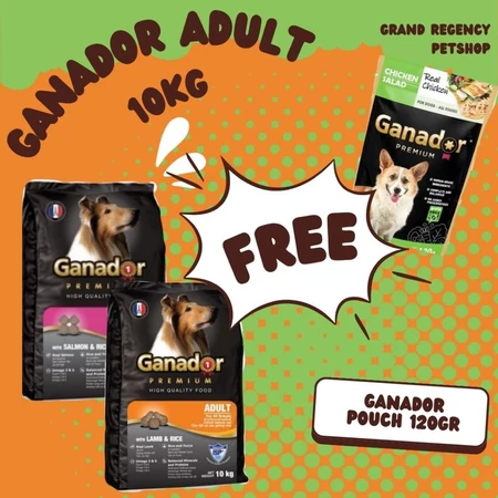 Jual Ganador Adult Salmon & rice 10kg/ Lamb & rice 10 kg dog food ...