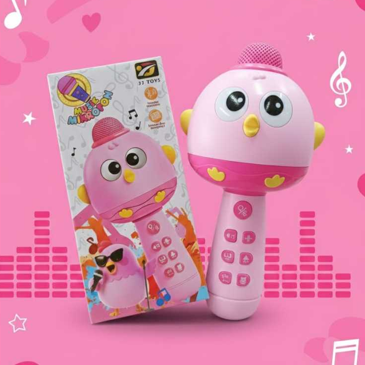 Jual Mainan Microfone Edukasi Anak Mic Bluetooth Lucu Bentuk ayam Pink ...