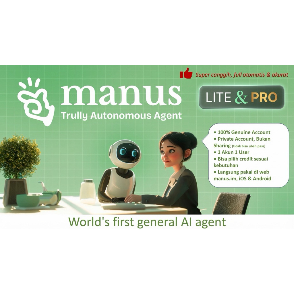 Jual Manus AI LITE & PRO Akun Private Siap Pakai Autonomous Agent ...
