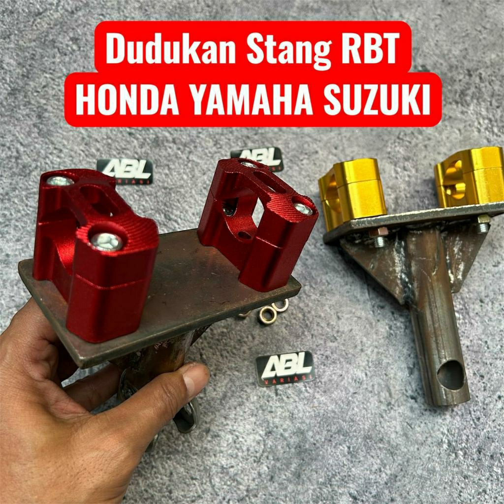 Jual Dudukan Pangkon Stang RBT Tebal 6 Mm Plus Raiser CNC Untuk Motor ...
