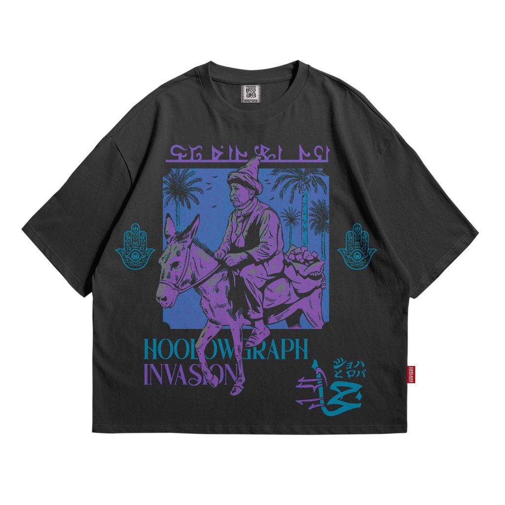 Jual HOOLOW - Tshirt Boxy fit Donkey Kaos Oversized 20s Pria dan Wanita ...