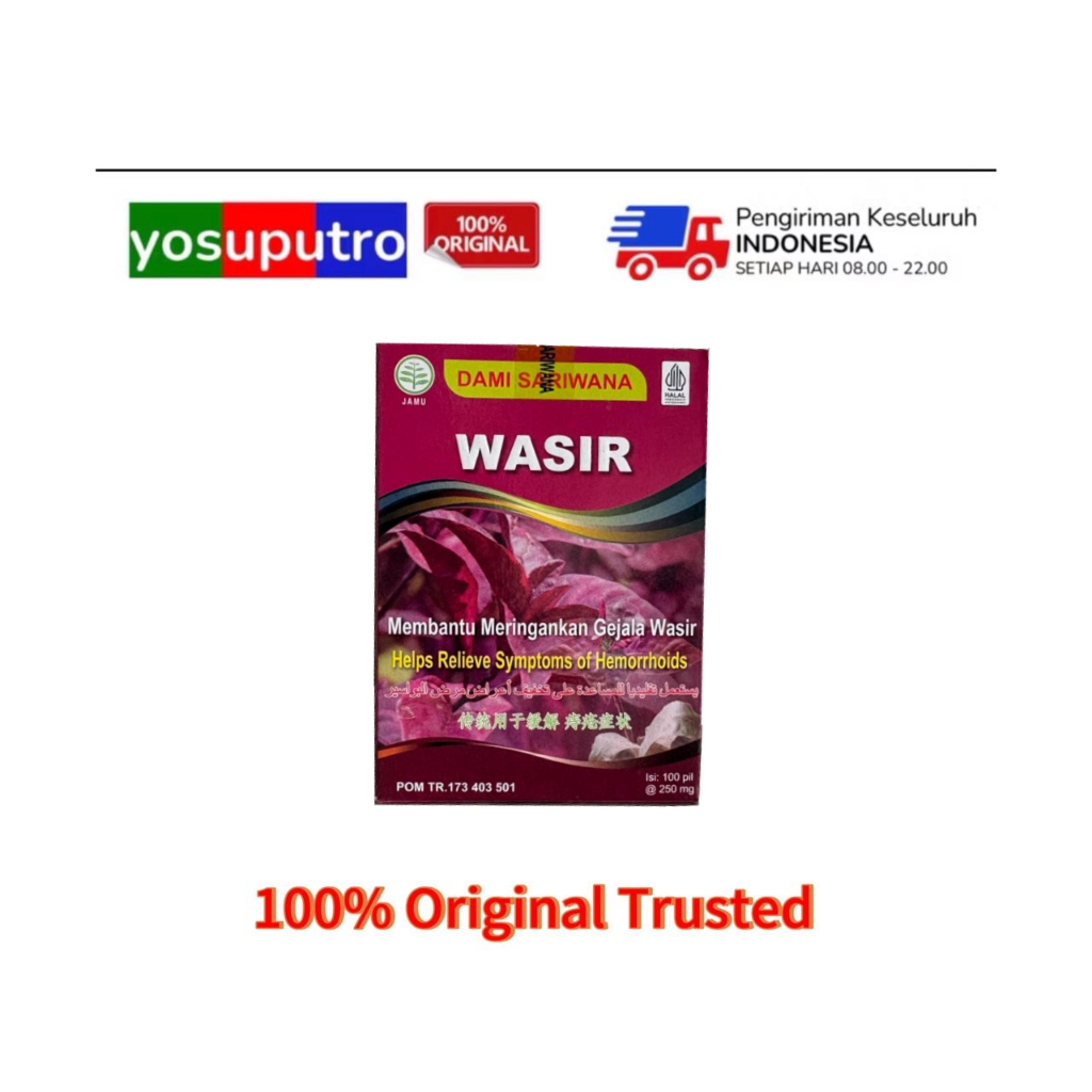 Jamu Herbal WASIR 100 Pil Alami Mengatasi Wasir Ampuh Ambeien Ambeyen