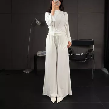 BYACLOTH Zen Loose Pants Celana Panjang Baggy Kantor Kuliah Wanita Casual Cewek Kulot Hitam