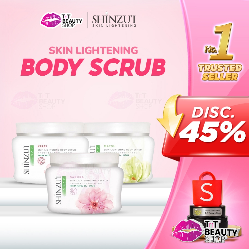 Shinzu'i Skin Lightening Body Scrub -110gr - 200gr - Lulur - Shinzui | TnT Beauty Shop