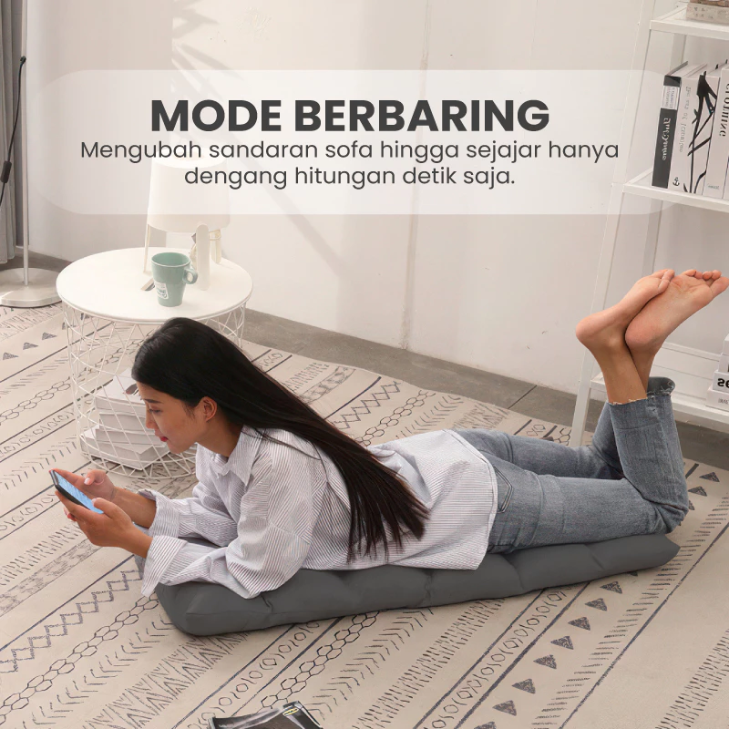 Sofa lantai tatami minimalis multifungsi digunakan untuk kerja lesehan