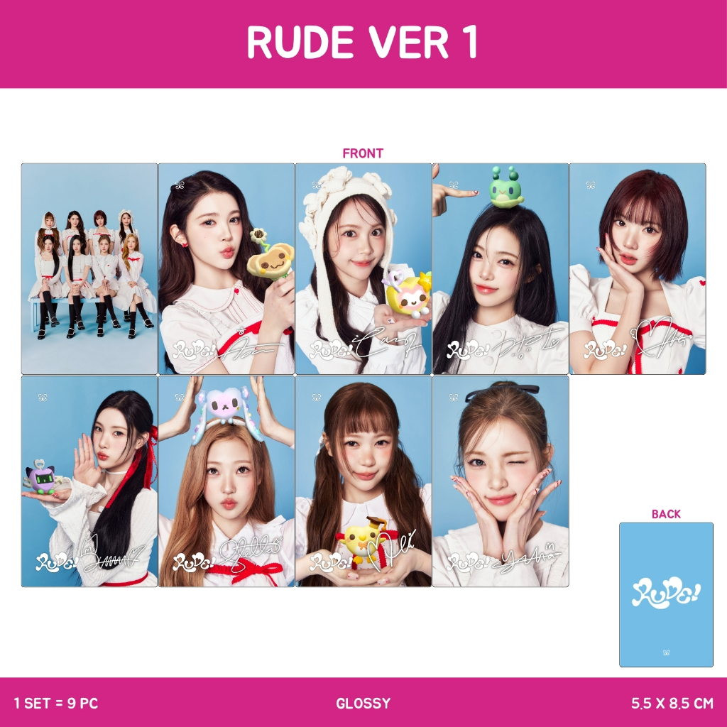 Jual PHOTOCARD HEARTS2HEARTS RUDE 2SISI 9 PCS KPOP CARDS
