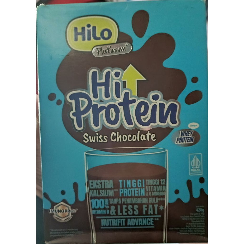 Jual Hilo Platinum Hi Protein Rasa Swiss Chocolate kemasan 420gr ...