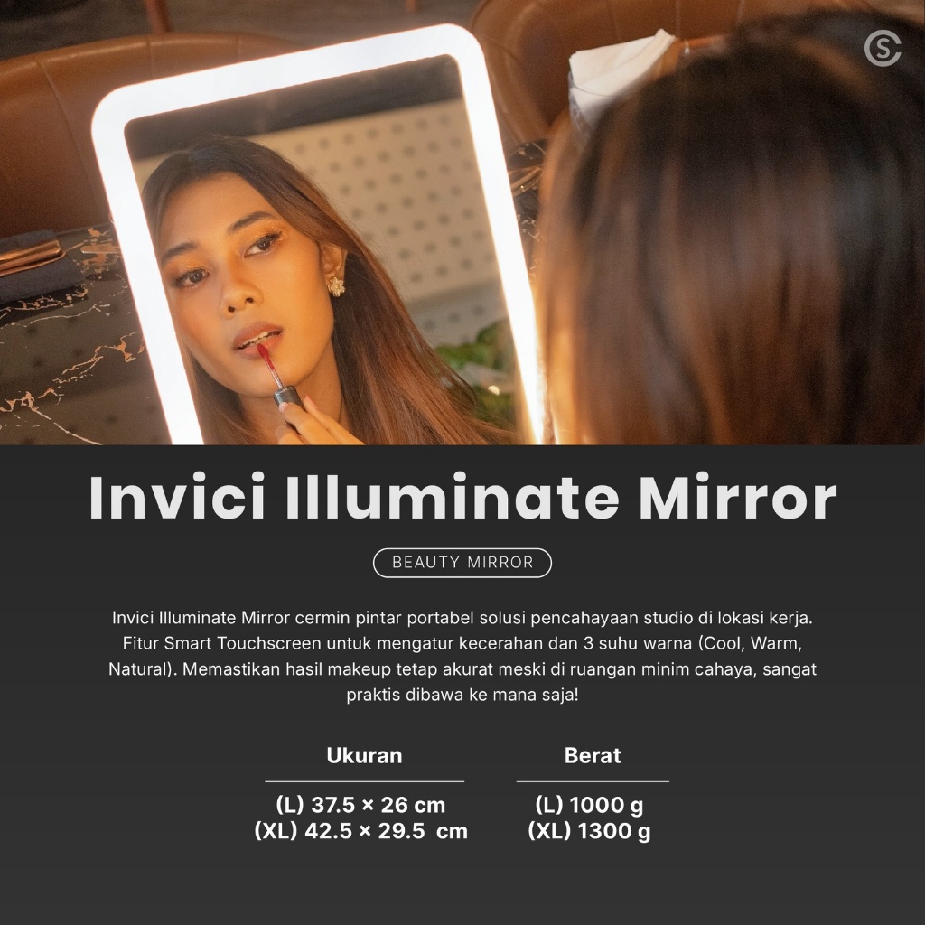 Jual Invici Illuminate Mirror by Cathiestuff | Cermin Rias LED dengan ...