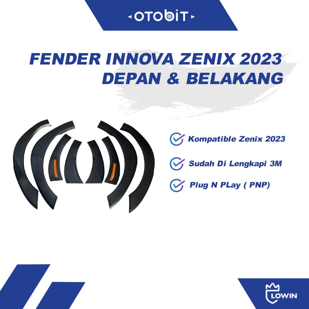 Jual Over Fender Spoiler Innova Zenix 2023 ON Set Komplit Original ...