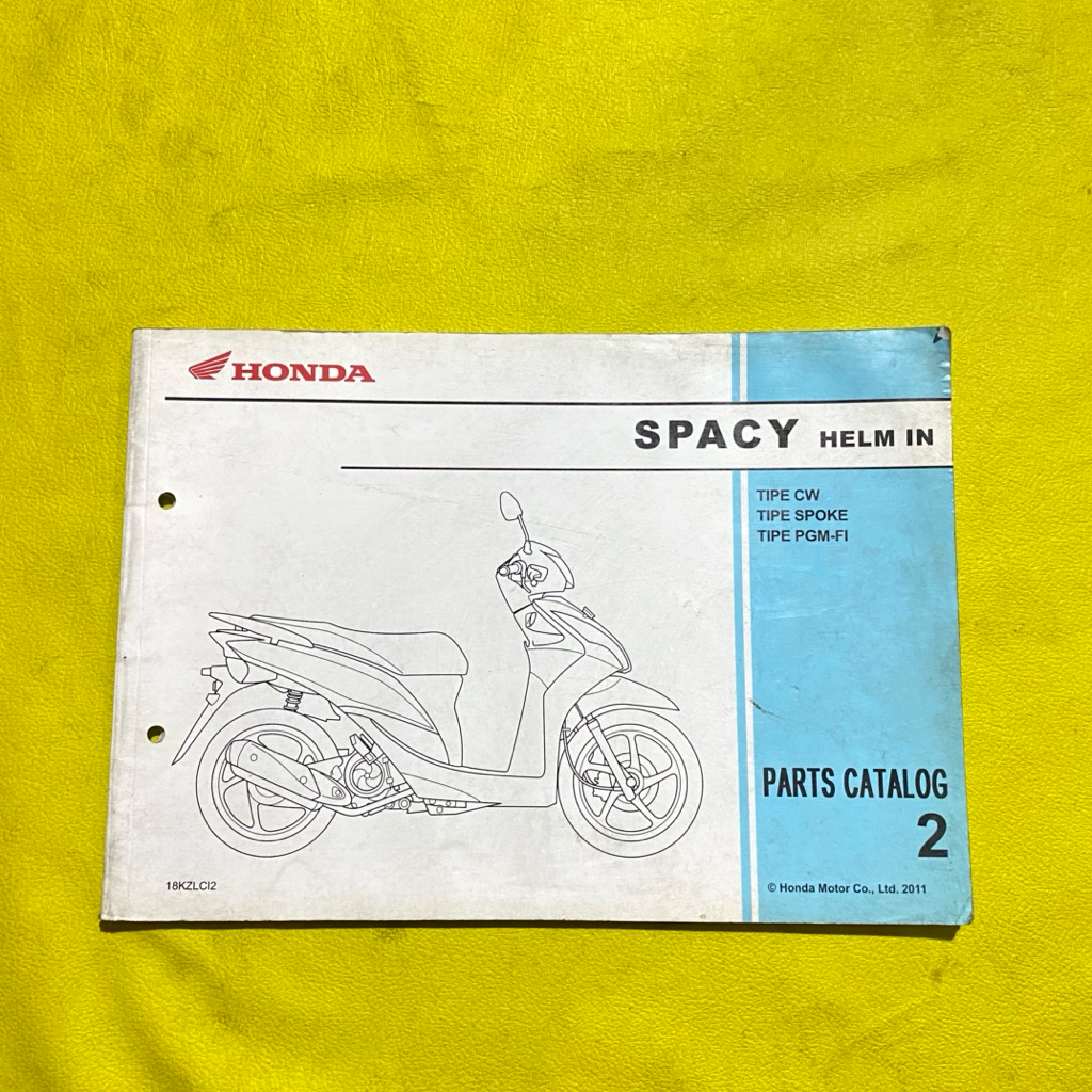 Jual Buku part Catalog Honda Spacy Helm in (2012-2018) original ...