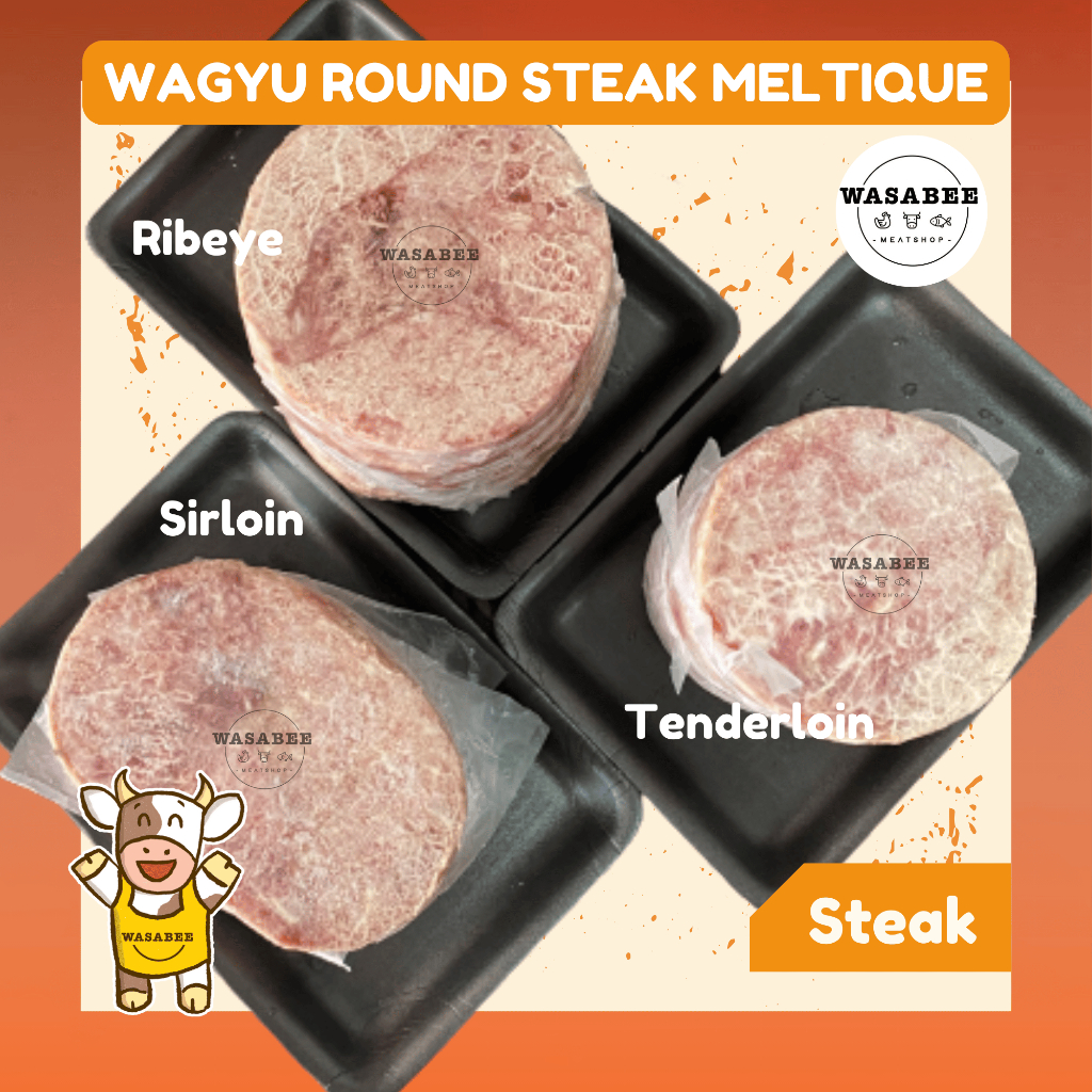 Jual Ribeye | Tenderloin | Sirloin Round Steak Mealtique |1kg (5pcs ...