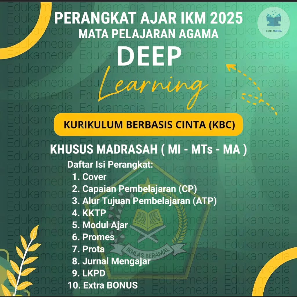 Jual Perangkat Ajar Deep Learning Kurikulum Berbasis Cinta (KBC) Mapel ...