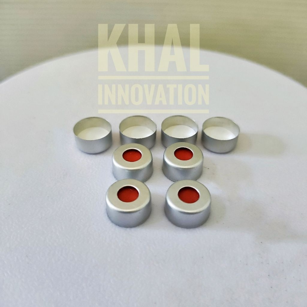 Jual Tutup Crimp Vial HPLC/GC (Crimp Cap Vial) 11mm + Septa (PTFE ...