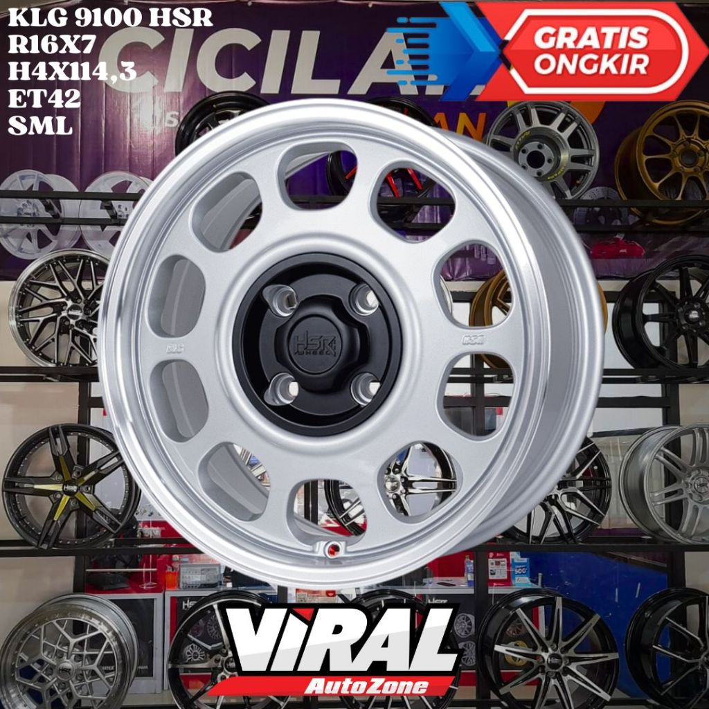 Jual Velg Pelek Ring 16 HSR KLG R16 Lebar 7 Inch Lobang Baut 4 Pcd ...