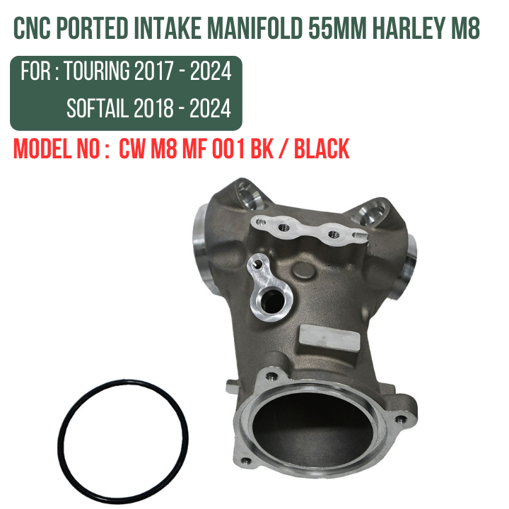 Jual PORTED INTAKE MANIFOLD CNC 55 MM HARLEY TOURING 2017-2024 SOFTAIL ...
