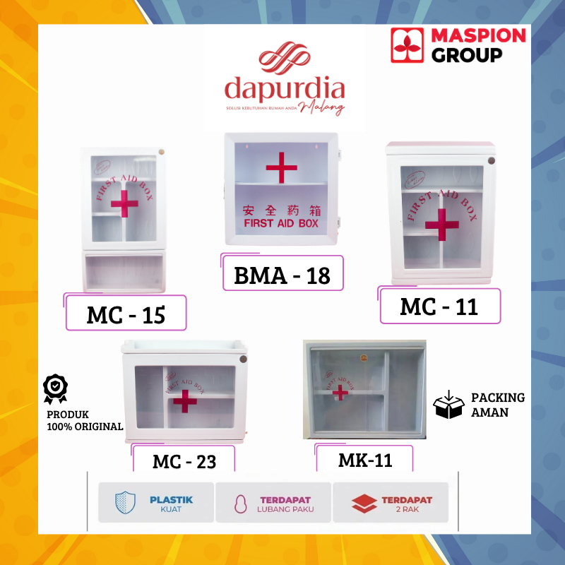 Jual Maspion Kotak P3K Dinding First Aid Box BMA-18 | MC-11 | MC-15 ...