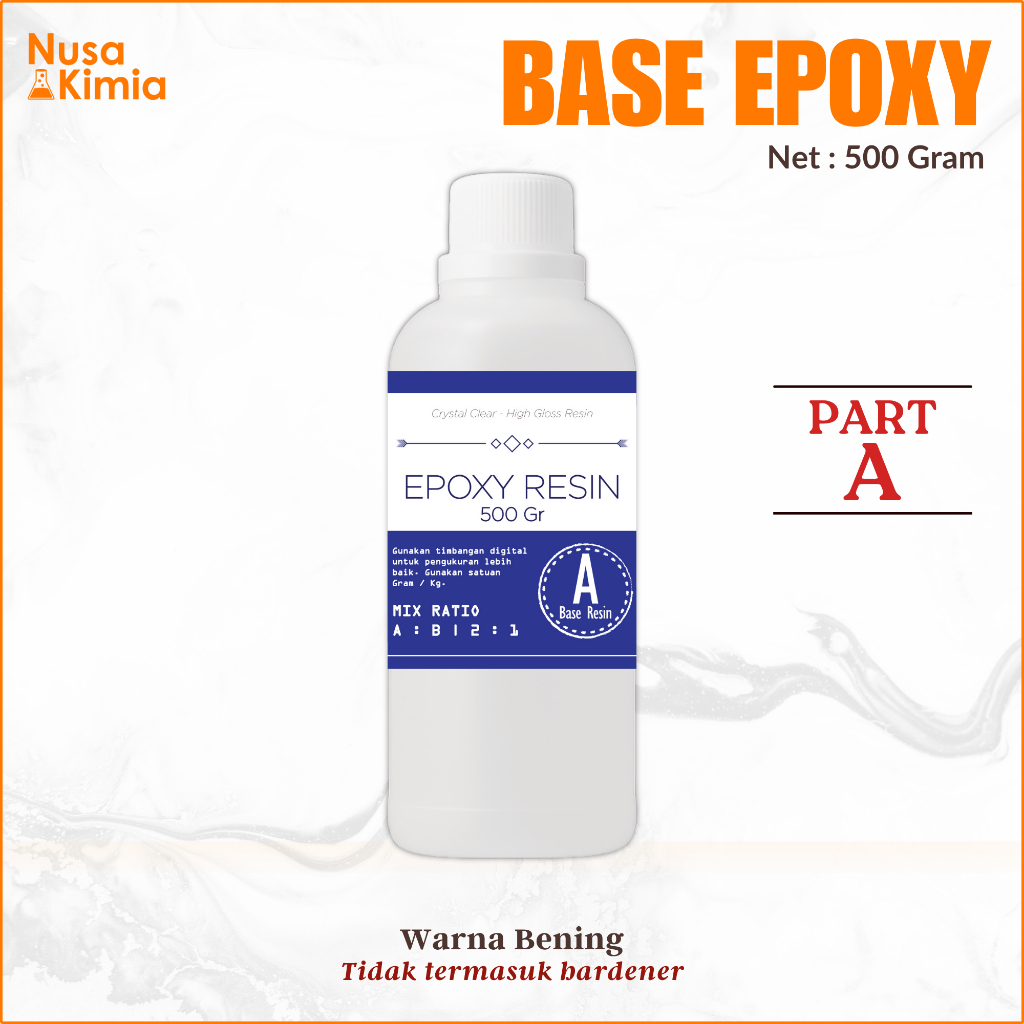 Jual Epoxy Resin PART A 500 Gram - Base Epoxy tanpa Pengeras - Warna ...