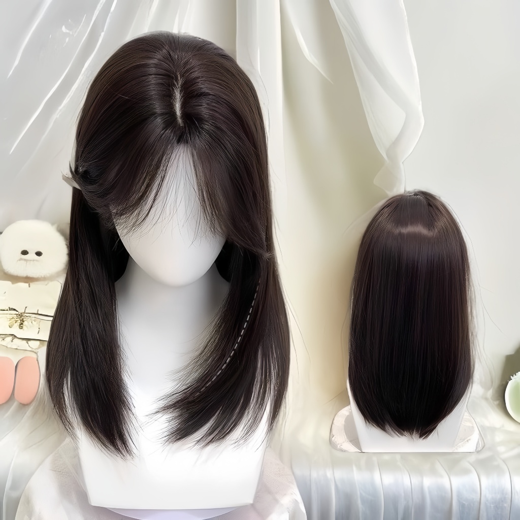 Jual Wig Rambut Panjang Wig Korean Style Wig Sebahu Tanpa Poni Rambut ...