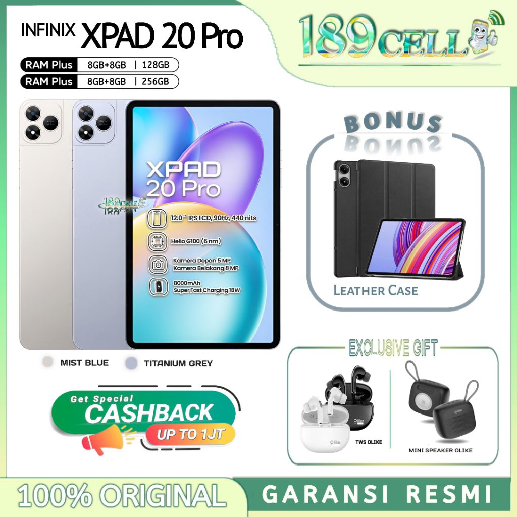 Jual INFINIX XPAD 20 Pro [8/128GB] [8/256GB] - 12inch IPS LCD, Helio ...
